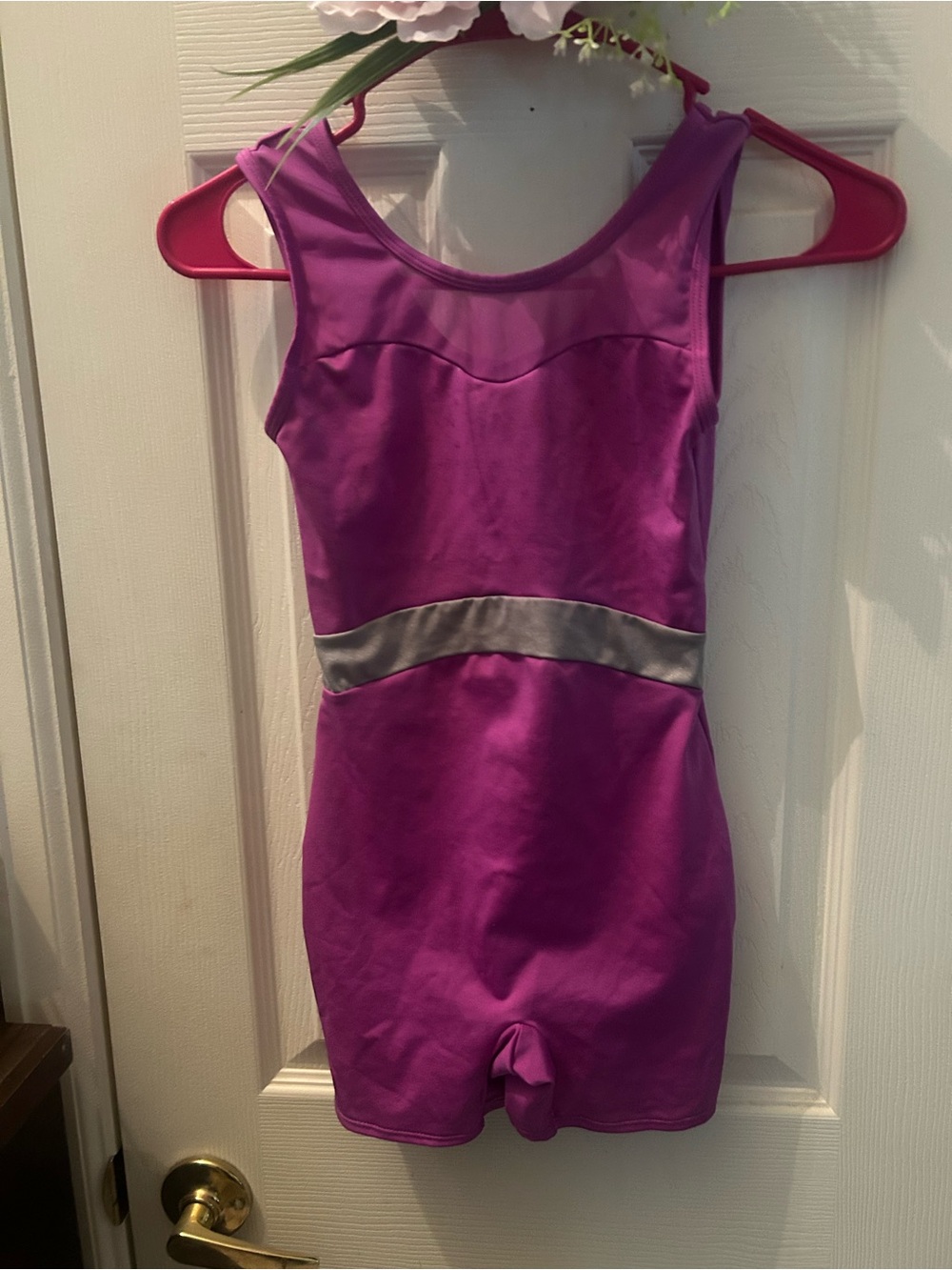 Cat & Jack Pink-Purple girl leotard dance gym outfit size medium 7-8.